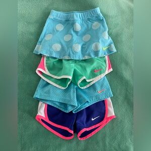 4 pairs of 2T girls Nike shorts